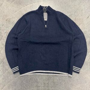 GAP Men's Dark Blue Zip-Up Sweater